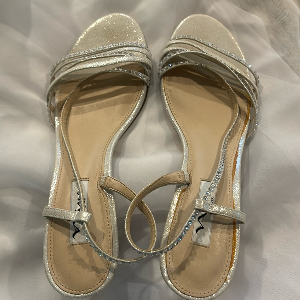 Nina silver heels